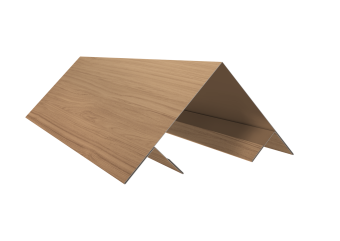 картинка Планка угла внешнего составная верхняя Экобрус Grand Line 0,45 Принт Элит Медовое дерево TwinColor (3м) Центр Кровли