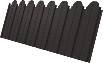 картинка Профнастил С10В фигурный Grand Line 0,5 GreenCoat Pural БТ матовый RR 32 темно-коричневый (RAL 8019 серо-коричневый) Центр Кровли