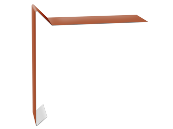 фото Планка ветровая для мягкой кровли 130х25х100 0,45 Drap ST RAL 8004 терракота (2м) Центр Кровли картинка Планка ветровая для мягкой кровли 130х25х100 0,45 Drap ST RAL 8004 терракота (2м) Центр Кровли