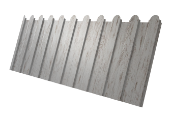 картинка Профнастил С8A v01 фигурный 0,45 Print Elite Snow Wood TwinColor Центр Кровли
