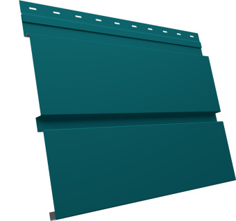 картинка Софит металлический Квадро Брус v02 Grand Line без перфорации 0,45 PE с пленкой RAL 5021 водная синь Центр Кровли