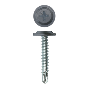 картинка Саморез ПШС Daxmer Pro 4,2х25 (500 шт) шлиц PH2 RAL 7004 Центр Кровли