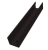 Стойка жалюзи Milan Slim 0,45 PE-Double RAL 9005 черный (2,5м) Центр Кровли