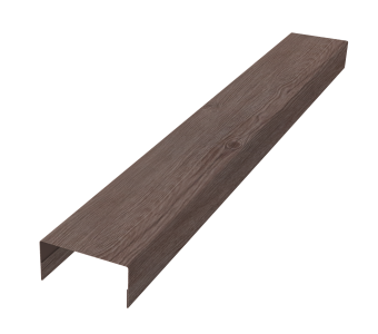 картинка Крышка забора для горизонтального монтажа штакетника 0,45 Print Elite White Wood TwinColor (2м) Центр Кровли