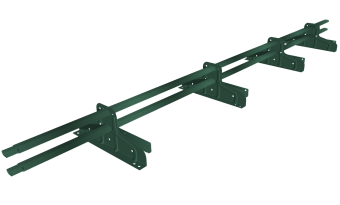картинка Снегозадержатель трубчатый для фальца Премиум d 45х25 RAL 6000 (3м) оцинкованный Центр Кровли