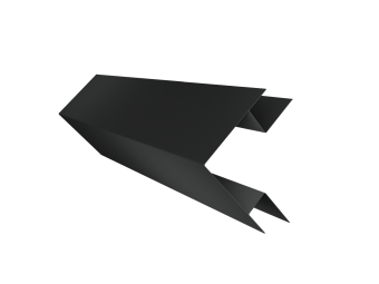 картинка Угол внешний сложный 75х75 0,45 PE-Double с пленкой RAL 7016 антрацитово-серый (2м) Центр Кровли