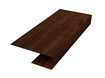 картинка J-Профиль 12мм 0,45 Print Elite Cherry Wood TwinColor (2м) Центр Кровли