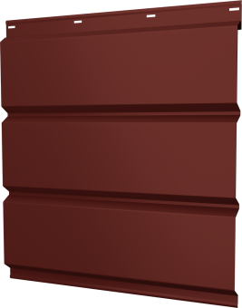 картинка Софит металлический Классик Grand Line без перфорации 0,45 PE с пленкой RAL 3009 оксидно-красный Центр Кровли