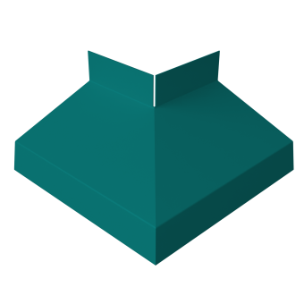 картинка Угол отлива внешний 50 0,45 PE с пленкой RAL 5021 водная синь Центр Кровли