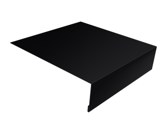 картинка Планка лобовая/околооконная простая 190х50 Grand Line 0,5 Velur RAL 9005 черный (3м) Центр Кровли