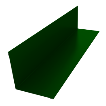 картинка Угол внутренний 110х110 0,45 PE с пленкой RAL 6002 лиственно-зеленый (3м) Центр Кровли