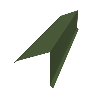 фото Планка конька односкатной кровли Grand Line 160x160 0,5 Satin Matt TX RAL 6020 хромовая зелень (2м) Центр Кровли картинка Планка конька односкатной кровли Grand Line 160x160 0,5 Satin Matt TX RAL 6020 хромовая зелень (2м) Центр Кровли