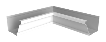 фото Угол желоба внутренний Vortex Lite 130мм NEW RAL 9003 сигнальный белый Центр Кровли картинка Угол желоба внутренний Vortex Lite 130мм NEW RAL 9003 сигнальный белый Центр Кровли