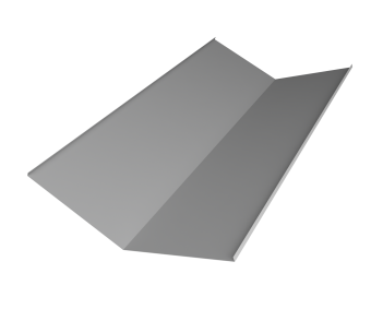картинка Планка ендовы нижней 300х300 0,5 Satin с пленкой RAL 9006 бело-алюминиевый (3м) Центр Кровли