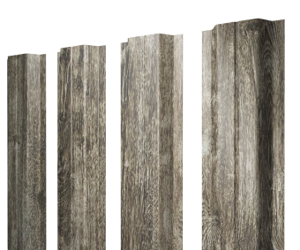картинка Штакетник П-образный A с прямым резом 0,45 Print Elite Nordic Wood TwinColor Центр Кровли