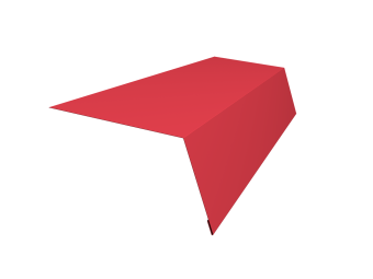 картинка Планка карнизная для мягкой кровли 100х65 0,45 PE с пленкой RAL 3003 рубиново-красный (2м) Центр Кровли