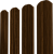 Штакетник Twin XL фигурный Grand Line 0,45 Print Elite Choco Wood TwinColor Центр Кровли