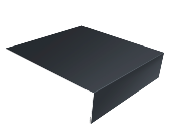 картинка Планка лобовая/околооконная простая 190х50 0,5 Satin Matt TX RAL 7024 мокрый асфальт (2м) Центр Кровли