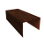 Крышка для забора из сайдинга ЭкоБрус 0,4 Print Premium Cherry Wood Fresh TwinColor (2,5м) Центр Кровли
