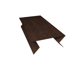 картинка Планка угла внешнего составная нижняя Экобрус Grand Line 0,45 Принт Премиум Античный дуб TwinColor (3м) Центр Кровли