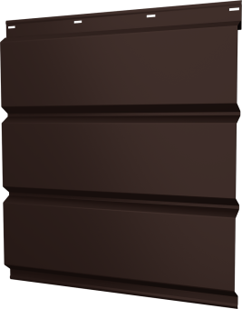 картинка Софит металлический Классик Grand Line без перфорации 0,5 Satin Matt TX с пленкой RAL 8017 шоколад Центр Кровли