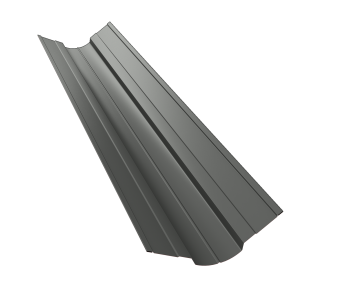 картинка Планка ендовы верхней фигурной 70x70 0,45 PE с пленкой RAL 7005 мышино-серый (2м) Центр Кровли