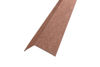 картинка Планка карнизная Grand Line c базальтовой крошкой для мягкой кровли 100х65 красная 1,25м Центр Кровли