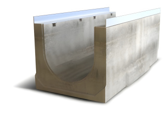 картинка Лоток водоотводный бетонный Aquastok Optima 300 №5/0 (Н-475) (2230205) Центр Кровли