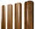 Штакетник М-образный А фигурный 0,45 Print Elite Golden Wood TwinColor Центр Кровли