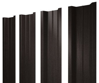 картинка Штакетник П-образный В с прямым резом 0,45 Print Elite Coffee Wood TwinColor Центр Кровли