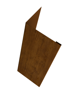 картинка Нащельник (для калиток и ворот) 25х35 жалюзи Milan, Tokyo, Palermo 0,45 Print Elite Golden Wood TwinColor (L2,0) Центр Кровли