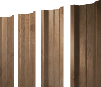 картинка Штакетник П-образный B с прямым резом Grand Line 0,45 Print Premium Pine Wood Fresh Центр Кровли