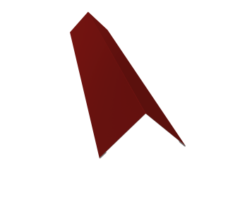 картинка Угол внешний 110х110 0,5 Satin с пленкой RAL 3011 коричнево-красный (2м) Центр Кровли