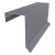 Планка торцевая кровельная фальц 65х97 0,5 Satin с пленкой RAL 7004 сигнальный серый (2м) Центр Кровли