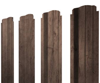картинка Штакетник П-образный В фигурный 0,45 Print Premium Almond Wood Fresh Центр Кровли