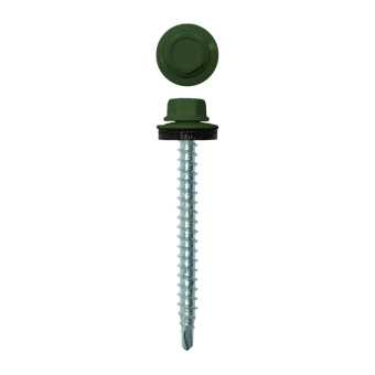 картинка Саморез кровельный 4,8х50 (150шт) сверло №1 RAL 6020 Центр Кровли