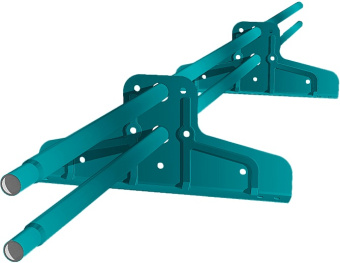 картинка Снегозадержатель Стандарт Т4 d 25 RAL 5021 (1м) Центр Кровли