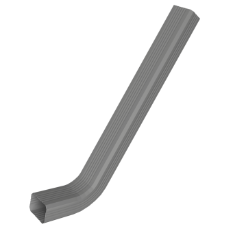 фото Труба гофрированная Vortex Lite 76х102х1000мм с коленом PE RAL 9006 бело-алюминиевый Центр Кровли картинка Труба гофрированная Vortex Lite 76х102х1000мм с коленом PE RAL 9006 бело-алюминиевый Центр Кровли