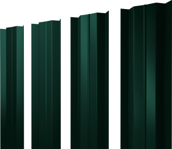 картинка Штакетник М-образный B с прямым резом Grand Line 0,4 PE RAL 6005 зеленый мох Центр Кровли