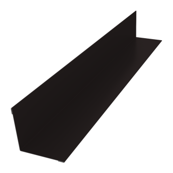 картинка Угол внутренний 70х70 Grand Line 0,45 Drap ТХ двухсторонний RAL 9005 черный (3м) Центр Кровли