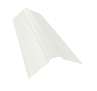 картинка Планка конька фигурного 100x100 0,45 Drap с пленкой RAL 9003 сигнальный белый (3м) Центр Кровли