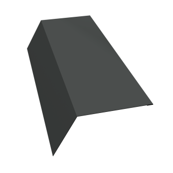 картинка Планка карнизная 120х80 Grand Line 0,5 Сатин с пленкой RAL 7016 антрацитово-серый (2м) Центр Кровли