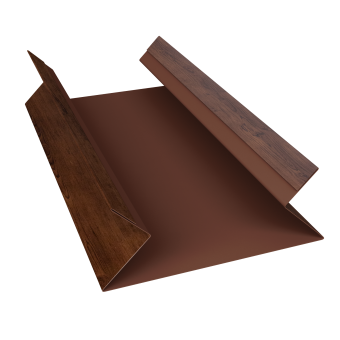 картинка Планка угла внутреннего составная верхняя 0,45 Print Premium Cherry Wood Fresh TwinColor (3м) Центр Кровли