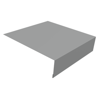 картинка Планка околооконная простая 200х50 0,5 Satin с пленкой RAL 9006 бело-алюминиевый (3м) Центр Кровли