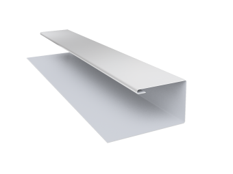 картинка Планка П-образная БХ new 0,45 PE с пленкой RAL 9003 сигнальный белый (2м) Центр Кровли