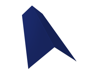 картинка Планка конька плоского 145х145 0,45 PE с пленкой RAL 5002 ультрамариново-синий (2м) Центр Кровли