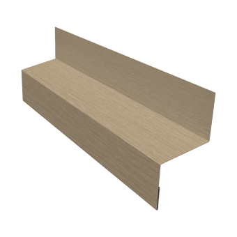 картинка Отлив межэтажный 35 0,45 Print Elite Milky Wood TwinColor (2м) Центр Кровли
