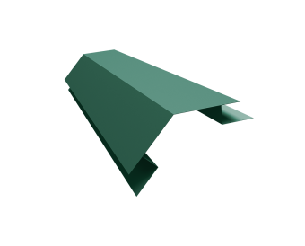 картинка Планка угла внешнего сложного 135 градусов БХ new 0,5 PE с пленкой RAL 6005 зеленый мох (3м) Центр Кровли