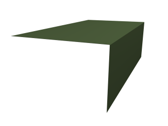 картинка Планка околооконная фальц 0,5 Satin Matt TX RAL 6020 хромовая зелень (3м) Центр Кровли