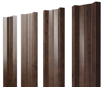 картинка Штакетник М-образный В с прямым резом 0,45 Print Elite Antique Wood TwinColor Центр Кровли